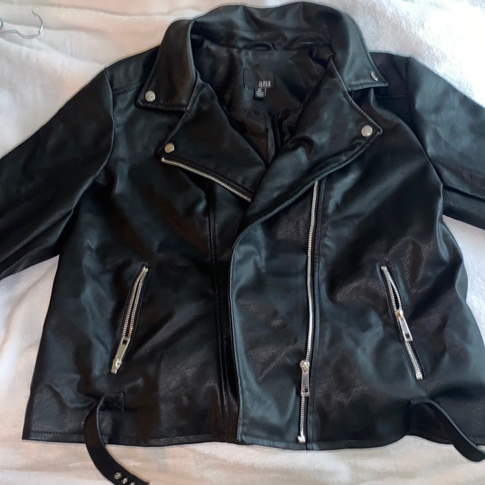 Moto faux leather jacket